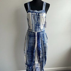 Revolve - Saylor Gloria Jumpsuit - Drawstring Waist, PomPom Fringe, Size M